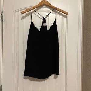 Women’s J Crew black scalloped tank size 12